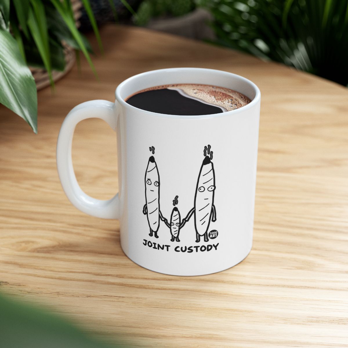Funny Joint Custody Cartoon Characters Coffee Mug