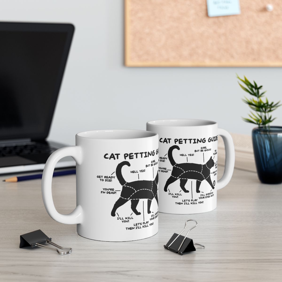 Cat Petting Guide Hilarious Mug for Cat Lovers