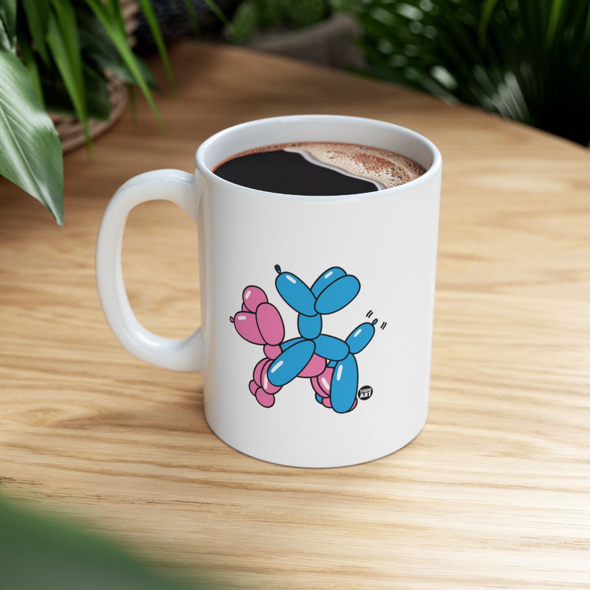 Colorful Balloon Animal Motif Coffee Mug