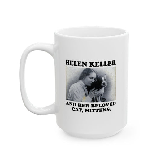 Helen Keller And Her Beloved Cat Mittens Mug
