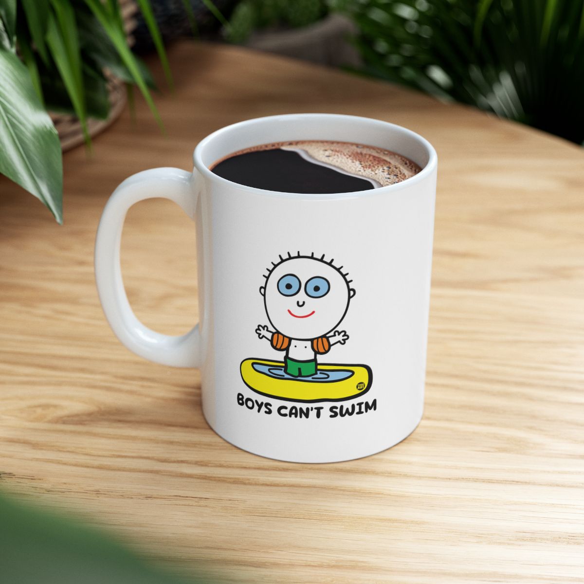 Funny Boys Can't Swim Humorous Coffee Mug