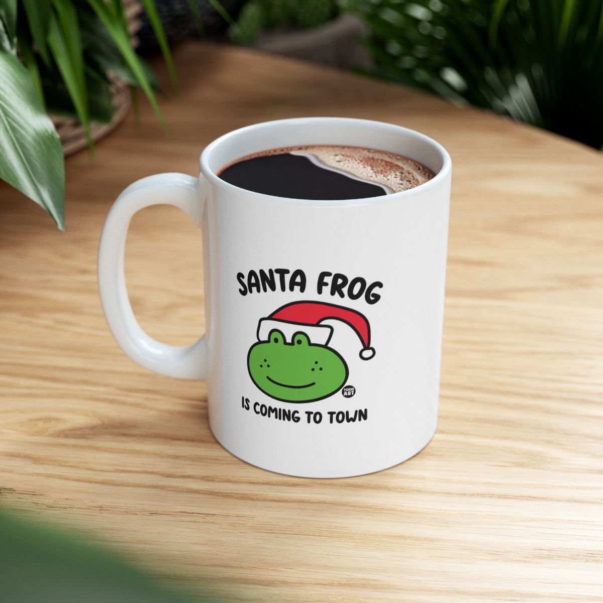 Santa Frog Is Coming To Town Coffee Mug