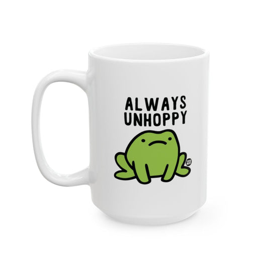 Always Unhoppy Green Frog Mug 11oz Coffee Cup