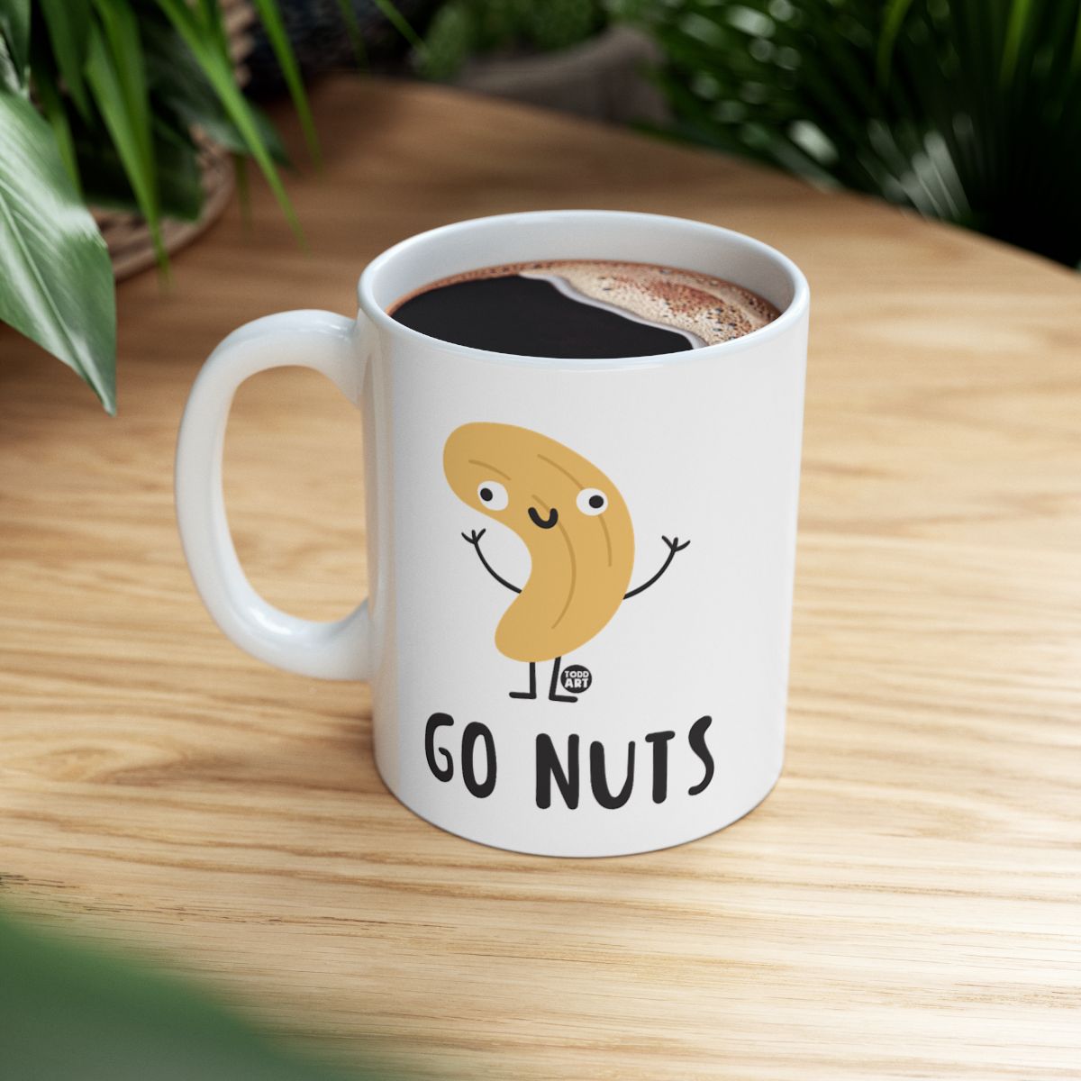 Go Nuts with Fun Cartoon Illustration Mug